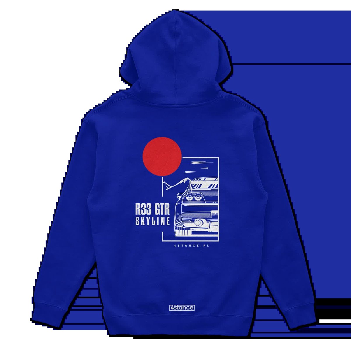 Bluza z kapturem Nissan Skyline 33 GTR niebieska-3XL