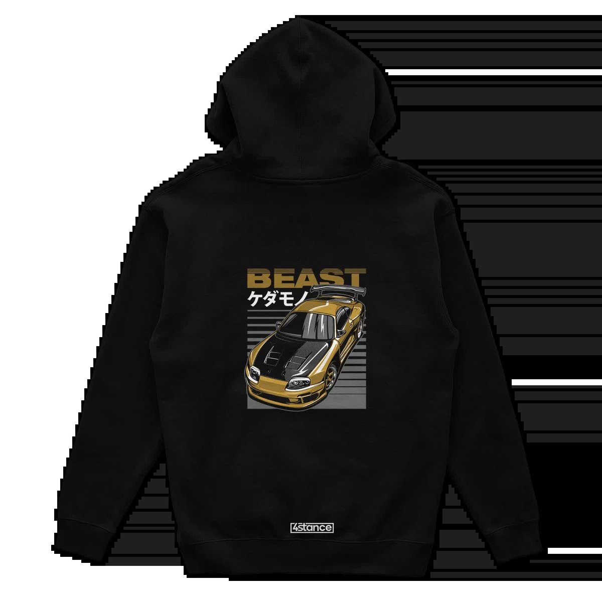 Czarna bluza z kapturem Toyota Supra mk4 BEAST-L