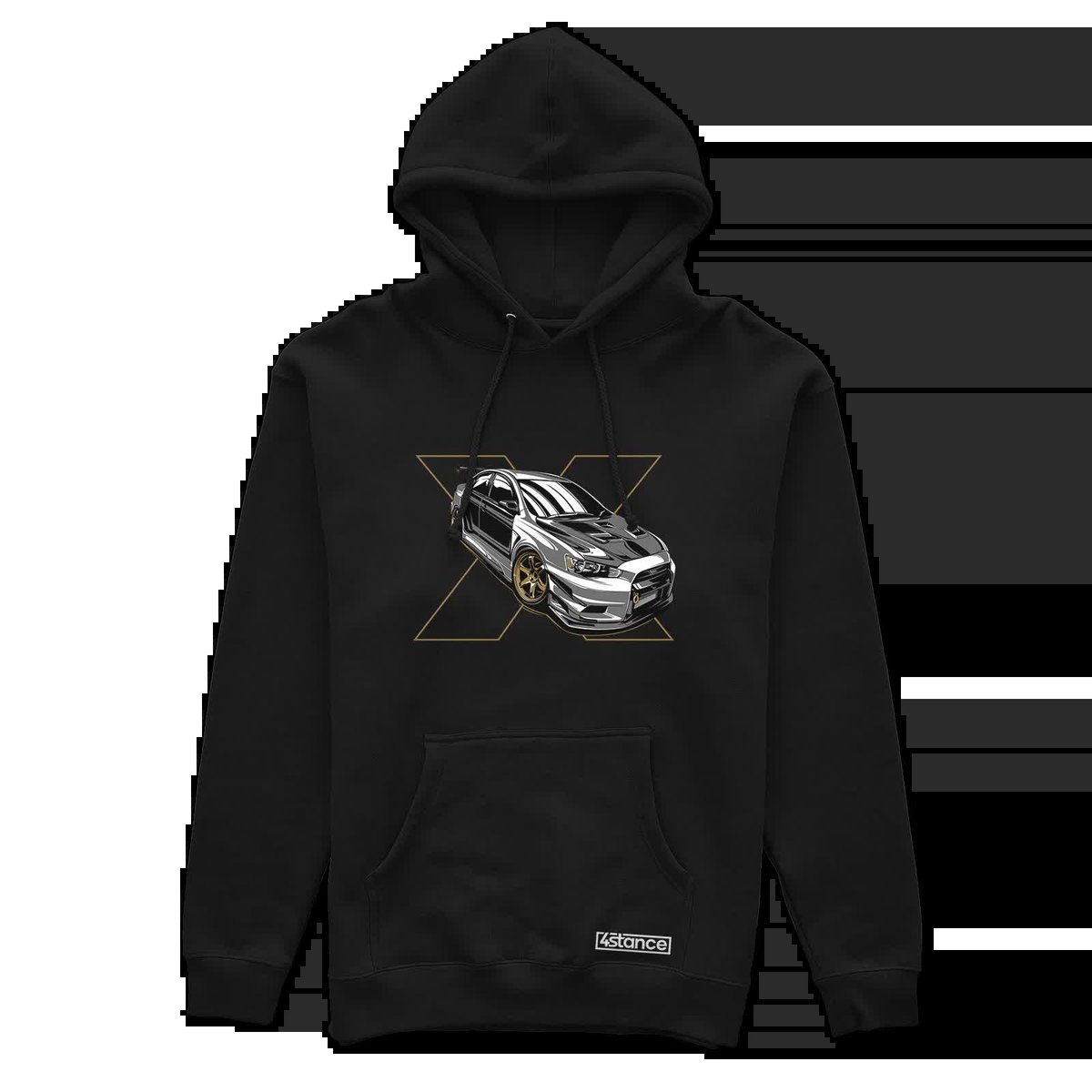 Czarna bluza z kapturem Mitsubishi Lancer EVO X-XXL