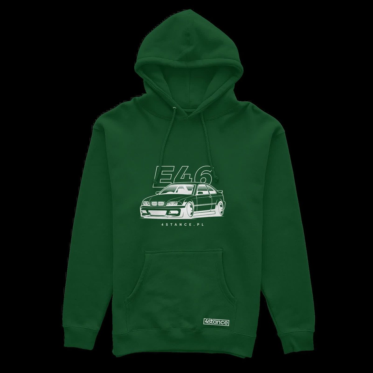Bluza z kapturem przód BMW E46 zielona-3XL
