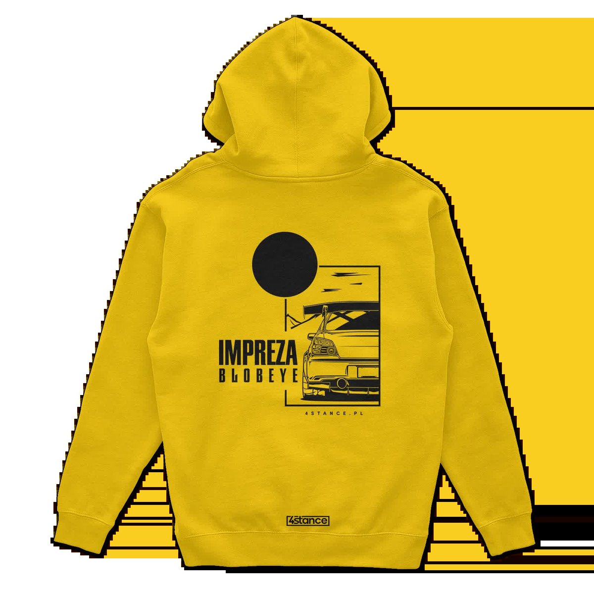 Bluza z kapturem Subaru Impreza Blobeye żółta-3XL