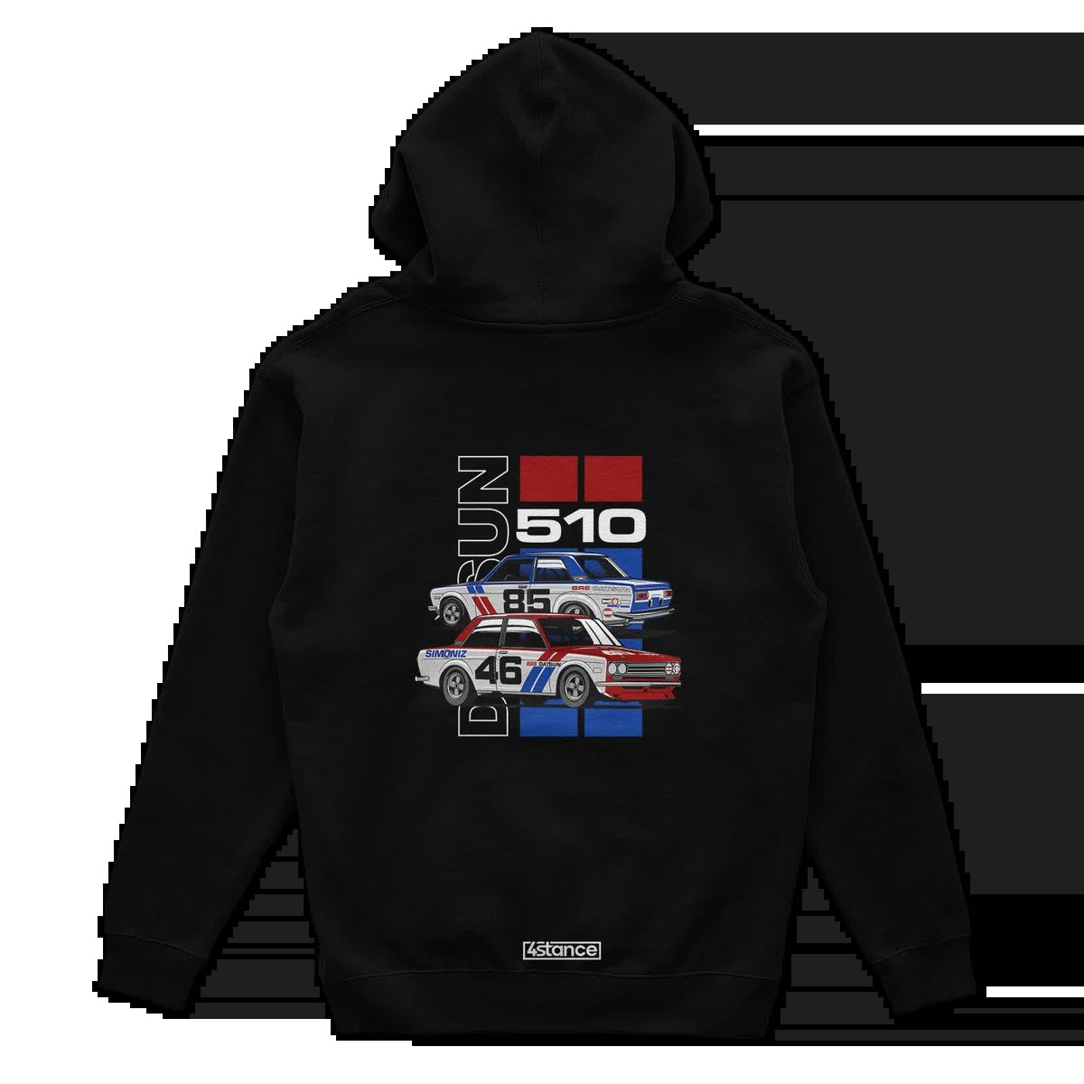 Czarna bluza z kapturem DATSUN 510 BRE-XXL