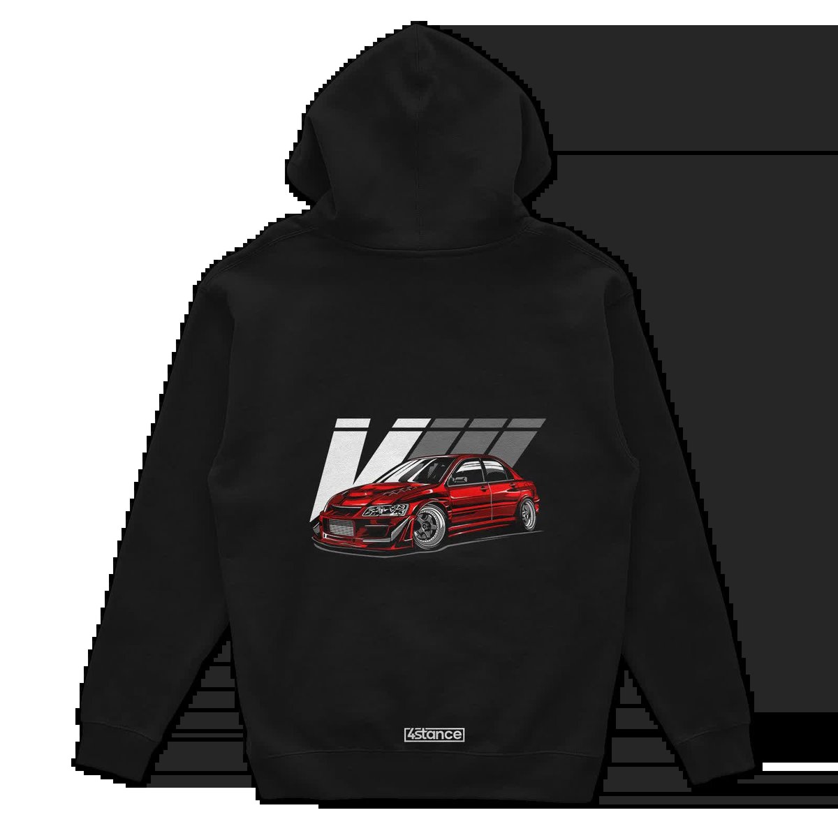 Czarna bluza z kapturem Mitsubishi Lancer EVO VIII-XXL