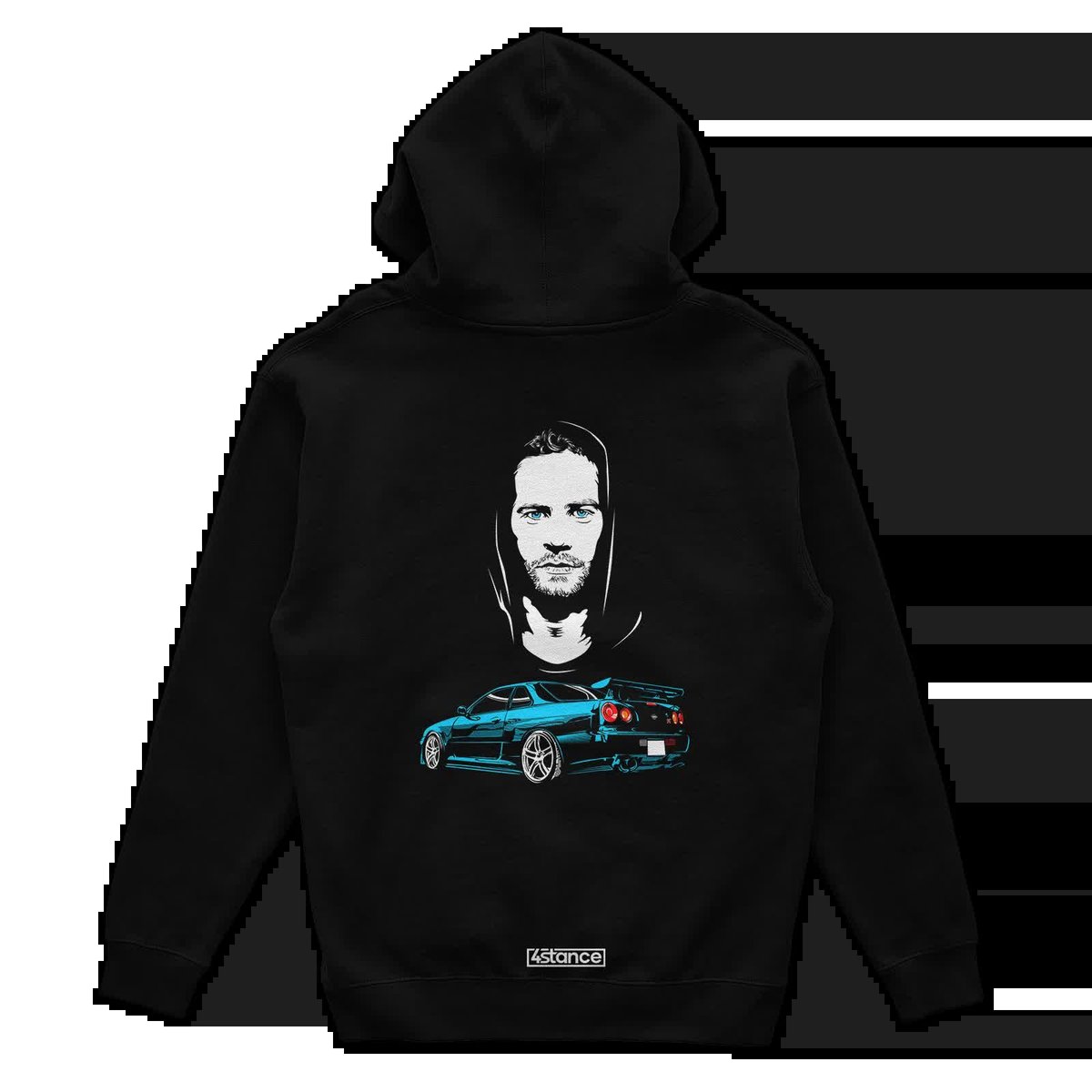 Czarna bluza z kapturem PAUL WALKER Skyline-XS