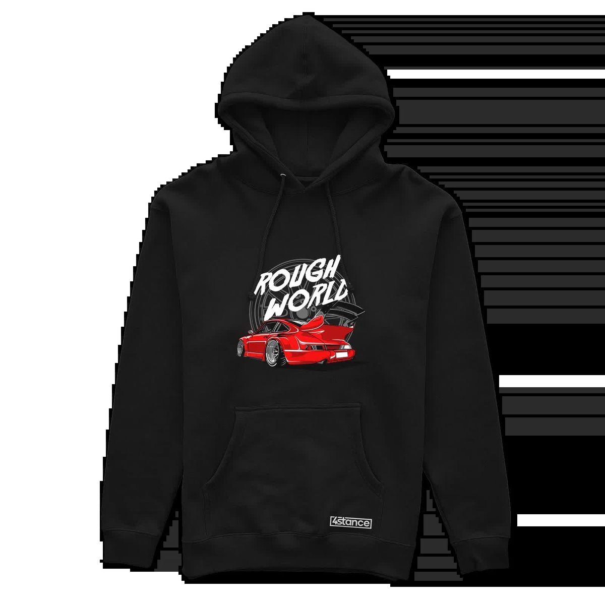 Czarna bluza z kapturem Porsche 911 RWB-XS