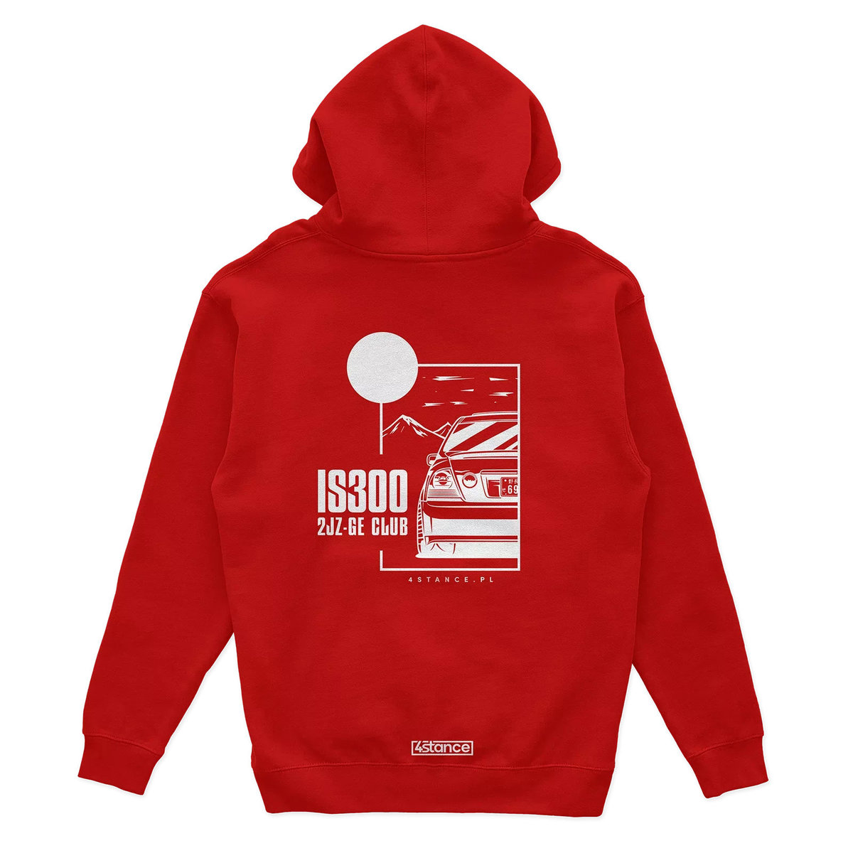 Bluza z kapturem Lexus IS IS300 JDM czerwona-M