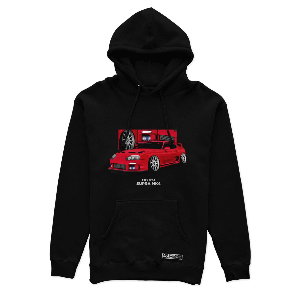 Czarna bluza z kapturem TOYOTA SUPRA MK4-3XL