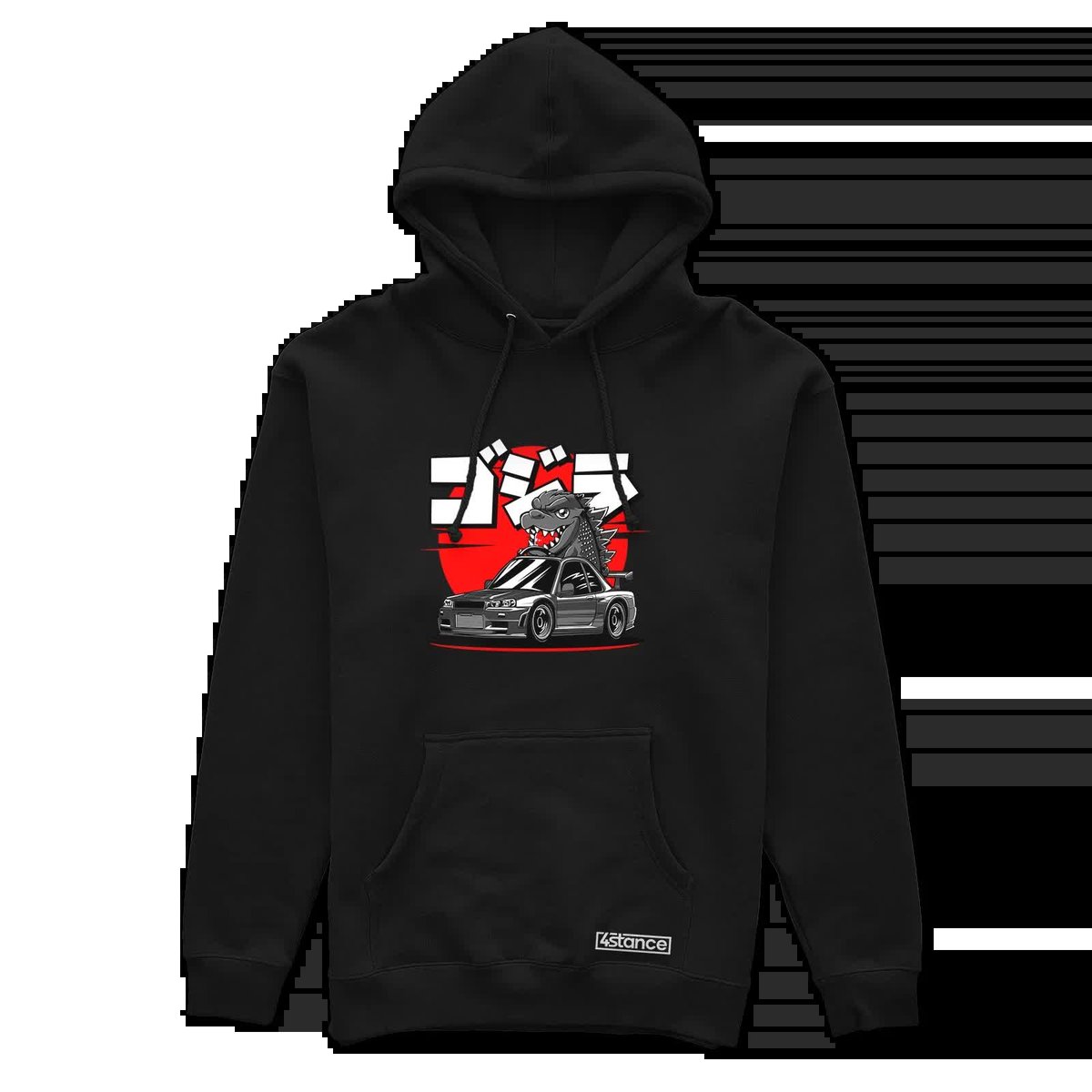 Czarna bluza z kapturem Nissan BABY GTR R34 -L