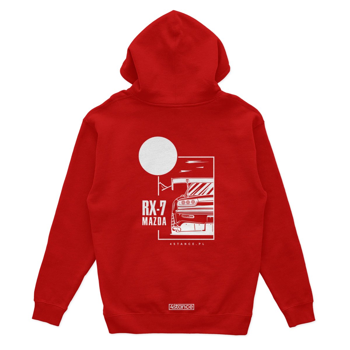 Bluza z kapturem Mazda RX-7 czerwona-XS