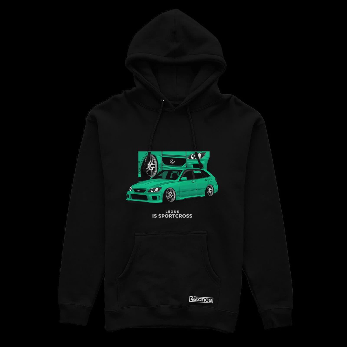 Bluza z kapturem Lexus IS Sportcross zielony-XS