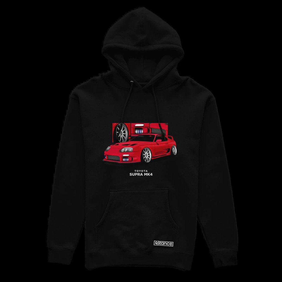 Czarna bluza z kapturem TOYOTA SUPRA MK4-M