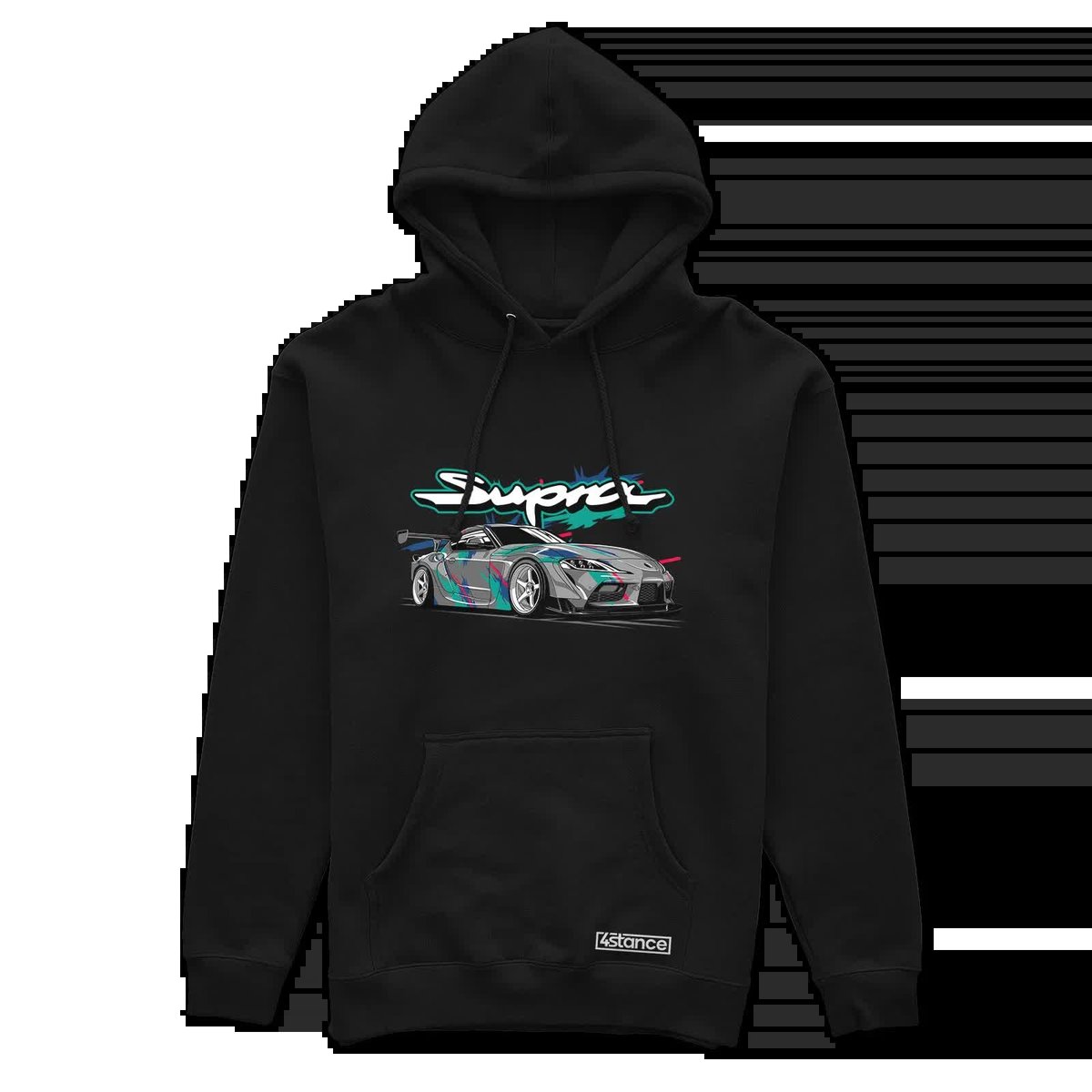 Czarna bluza z kapturem Toyota Supra mk5 HKS-L