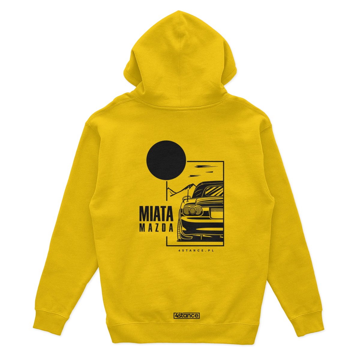 Bluza z kapturem Mazda Miata z dachem żółta-S