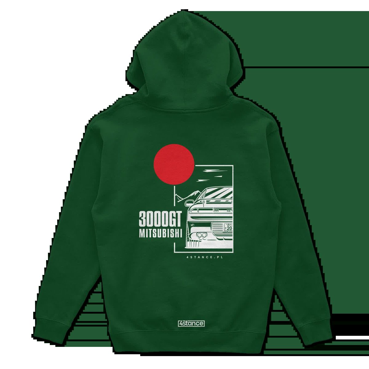 Bluza z kapturem Mitsubishi 3000GT zielona-3XL