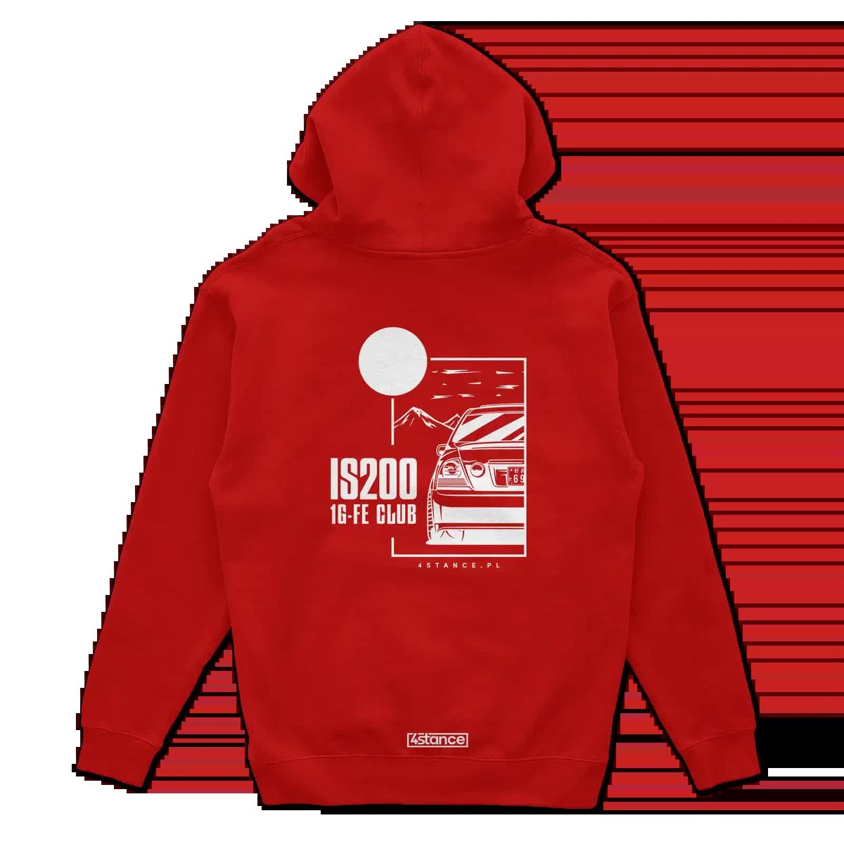 Bluza z kapturem Lexus IS IS200 JDM czerwona-XL