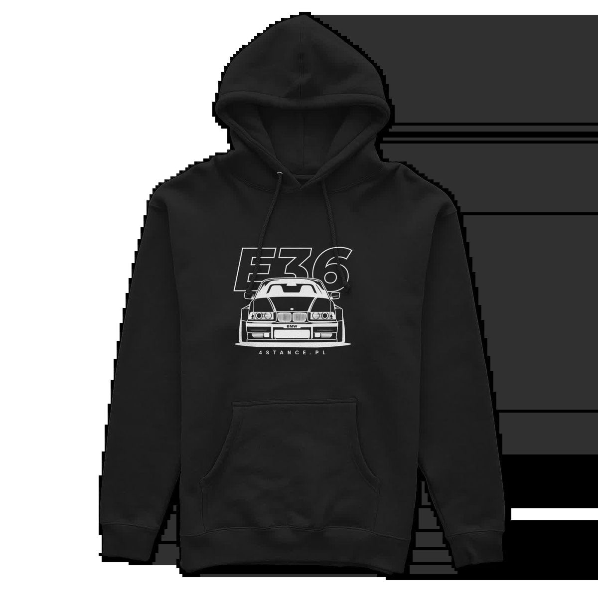 Bluza z kapturem przód BMW E36 czarna-XXL