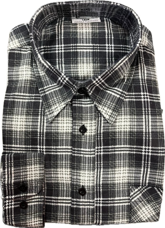 Koszula robocza flanelowa LEON XL szara wzrost 182 kołnierzyk 43 Silbet