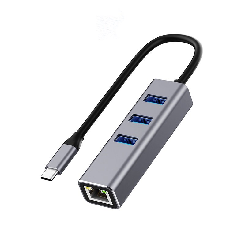 4 w 1 USB 3.1 USB C / Hub 3 x USB 3.0 +  Ethernet RJ45  LAN Gigabit 1000MB