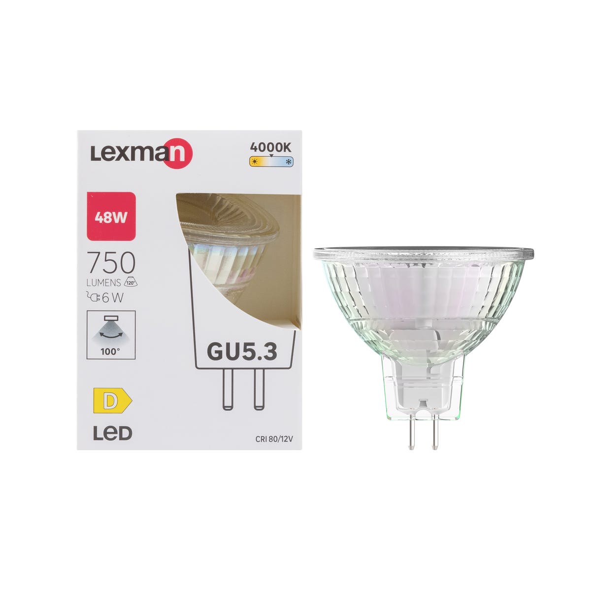 Żarówka LED GU5.3 6 W 750 lm Neutralna biel Lexman