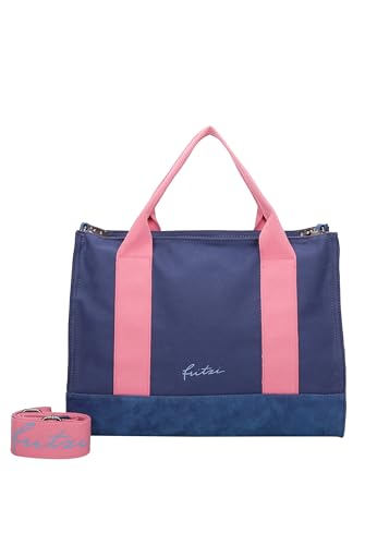 Fritzi aus Preussen Damska torba typu tote bag Canvas Navy Shopper, grantowy