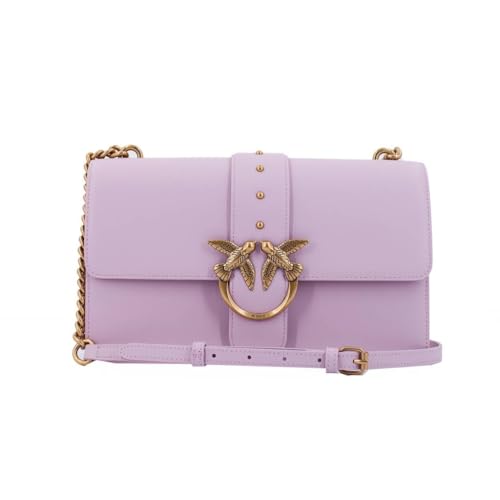 Pinko Love One Classic CL Cielęcina Jedwab, Torba Damska, WWGQ_Lilla-Antique Gold, Wwgq_lilla-antique Gold