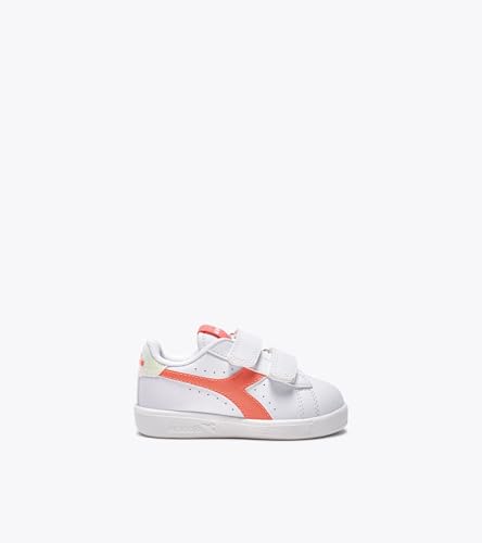 Diadora Game P TD Girl, Trampki dla niemowląt, Fusion Coral/White, 20.5 EU, Fusion Coral White, 20.5 EU