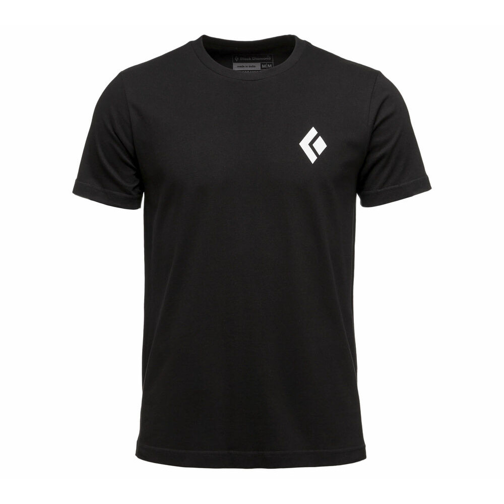 Koszulka męska Black Diamond M SS EQUIPMNT FOR ALPINIST TEE Rozmiar: L / Kolor: czarny