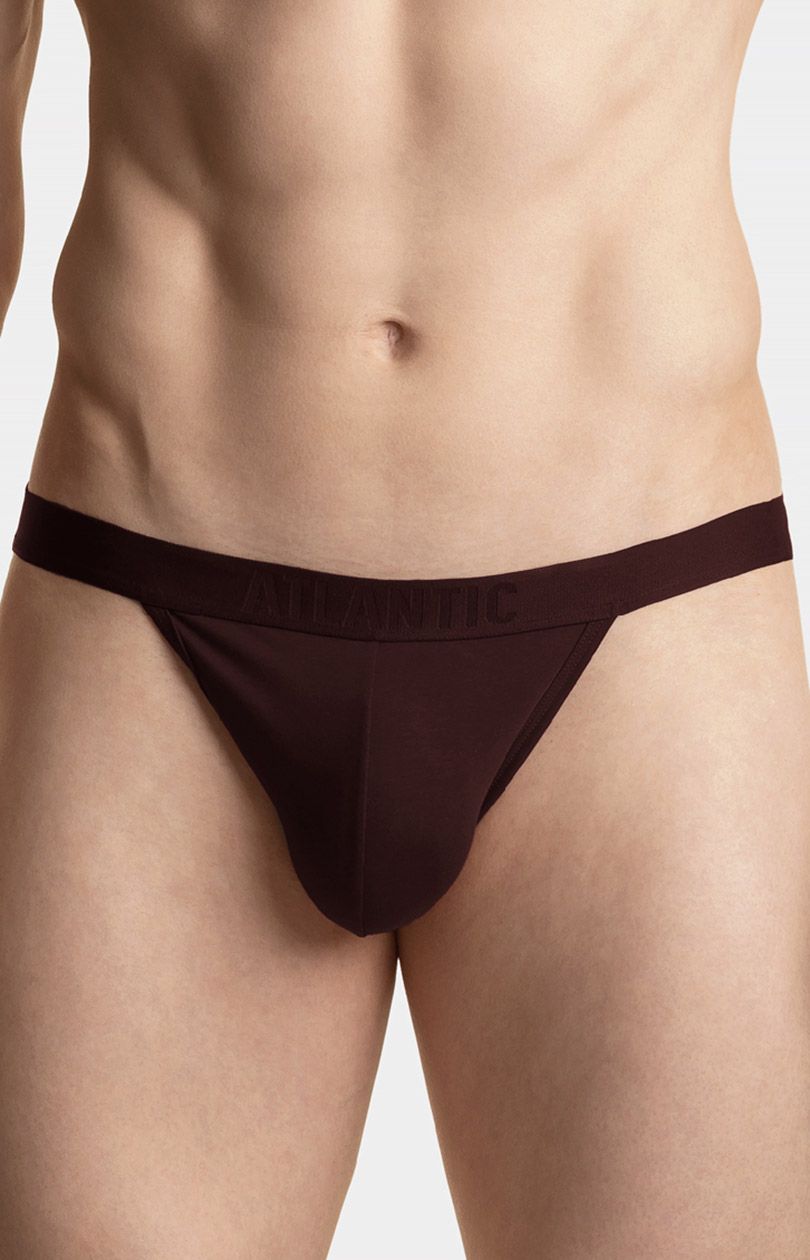 Slipy męskie czekoladowe Jockstrap MP-1571/01, Kolor czekoladowy, Rozmiar M, ATLANTIC - Intymna