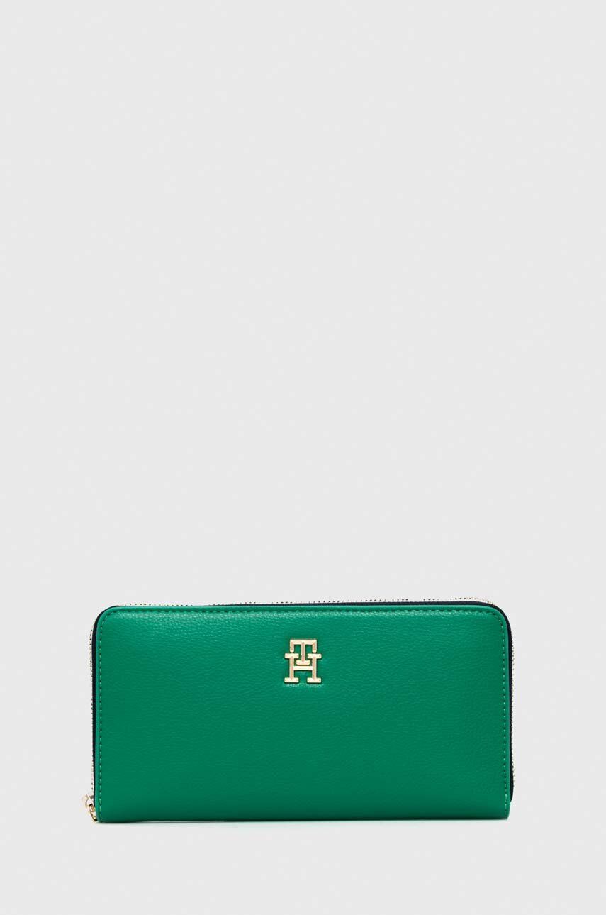 Tommy Hilfiger portfel damski kolor zielony