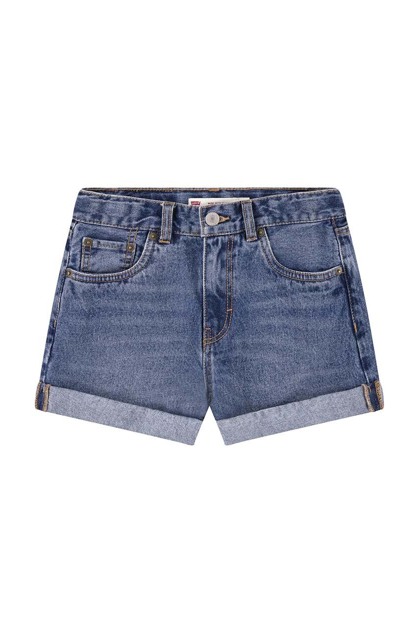 Levi's szorty jeansowe dziecięce kolor niebieski gładkie regulowana talia