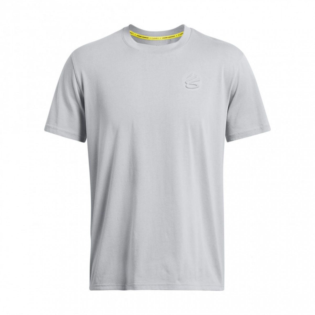 Męska koszulka do koszykówki Under Armour Curry Emboss HW Tee - szara - UNDER ARMOUR