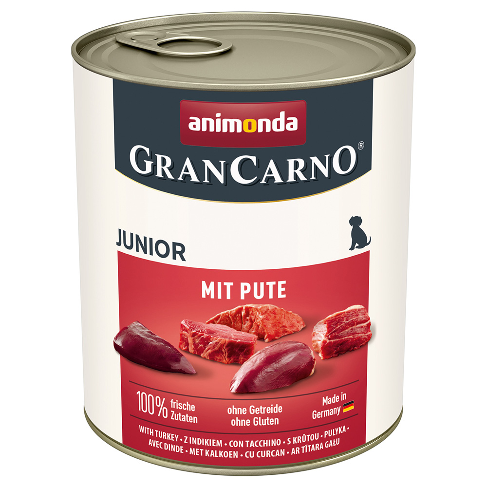 Megapakiet animonda GranCarno Original Junior, 24 x 800 g - Indyk