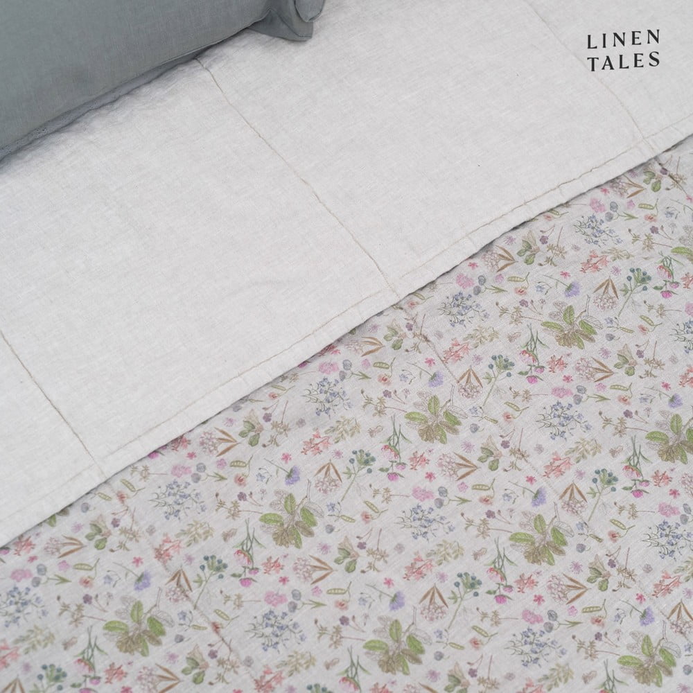 Lniana pikowana narzuta 200x220 cm Botany 2 & Melange – Linen Tales