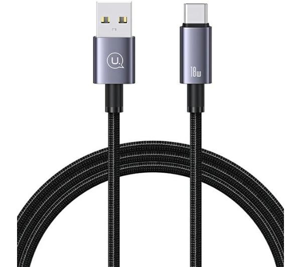 USAMS USB do USB-C 3A 1,2m Fast Charging (stalowy)