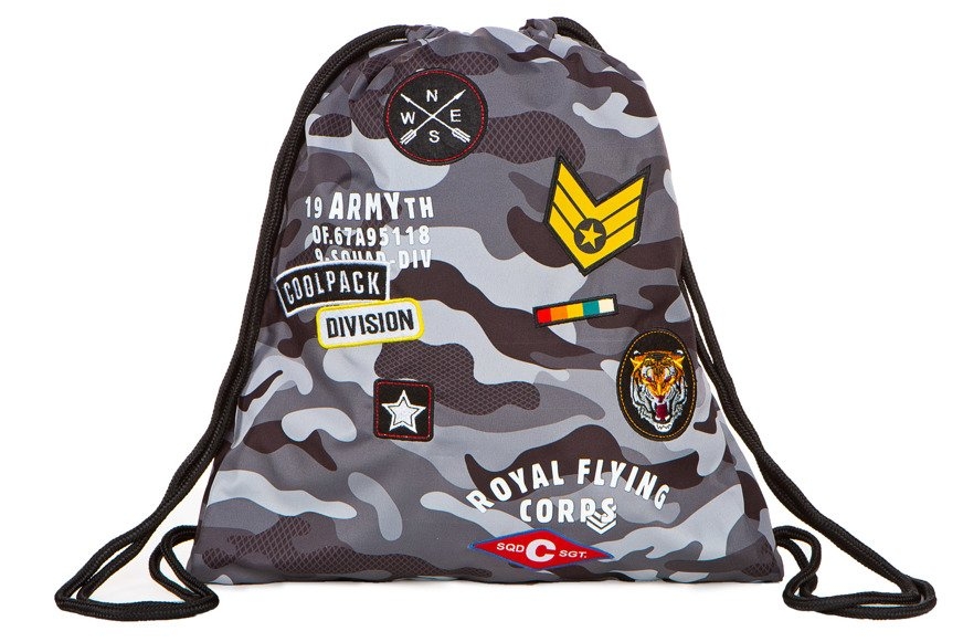 Coolpack - Sprint - Worek Sportowy - Camo Black (A73111)