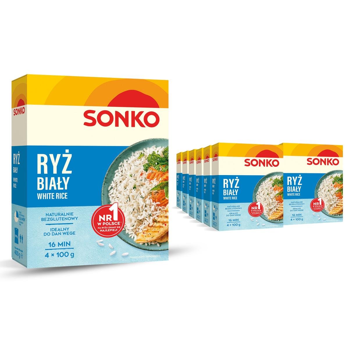 12x SONKO Ryż biały 4x100g