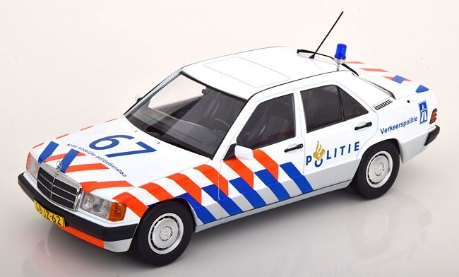 Triple 9 Mercedes Benz 190 W201 Police Netherl 1:18 1800315