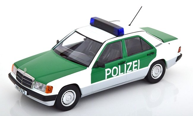 Triple 9 Mercedes Benz 190 W201 Police Germany 1:18 1800314