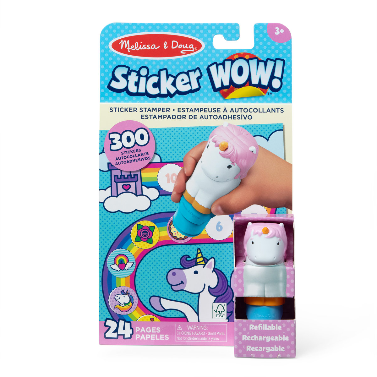 Sticker WOW! Stempelki z naklejkami jednorożec