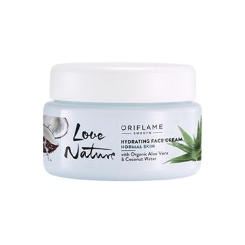 Oriflame, Nawilżający krem do twarzy Love Nature z organicznym aloesem i wodą kokosową, 50ml