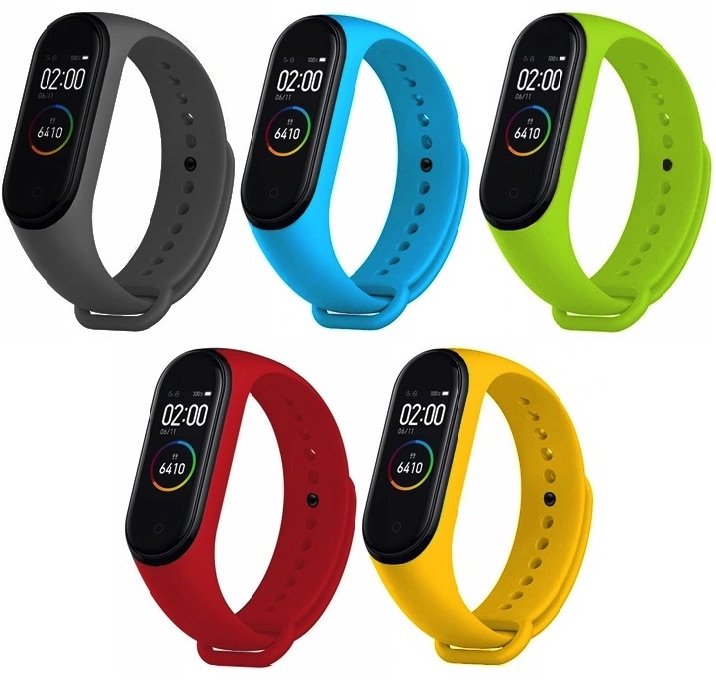 OPASKI DO XIAOMI MI BAND 5 6 7 PASKI PASEK OPASKA ZESTAW 5 SZTUK KOLORY