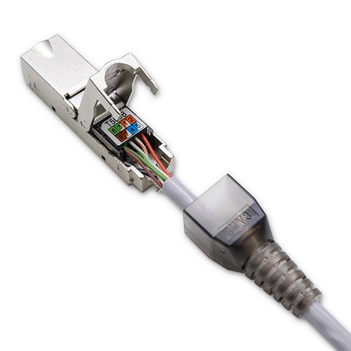 Qoltec Wtyk RJ45 beznarzędziowy STP CAT6 JACK PIN T568B T568A