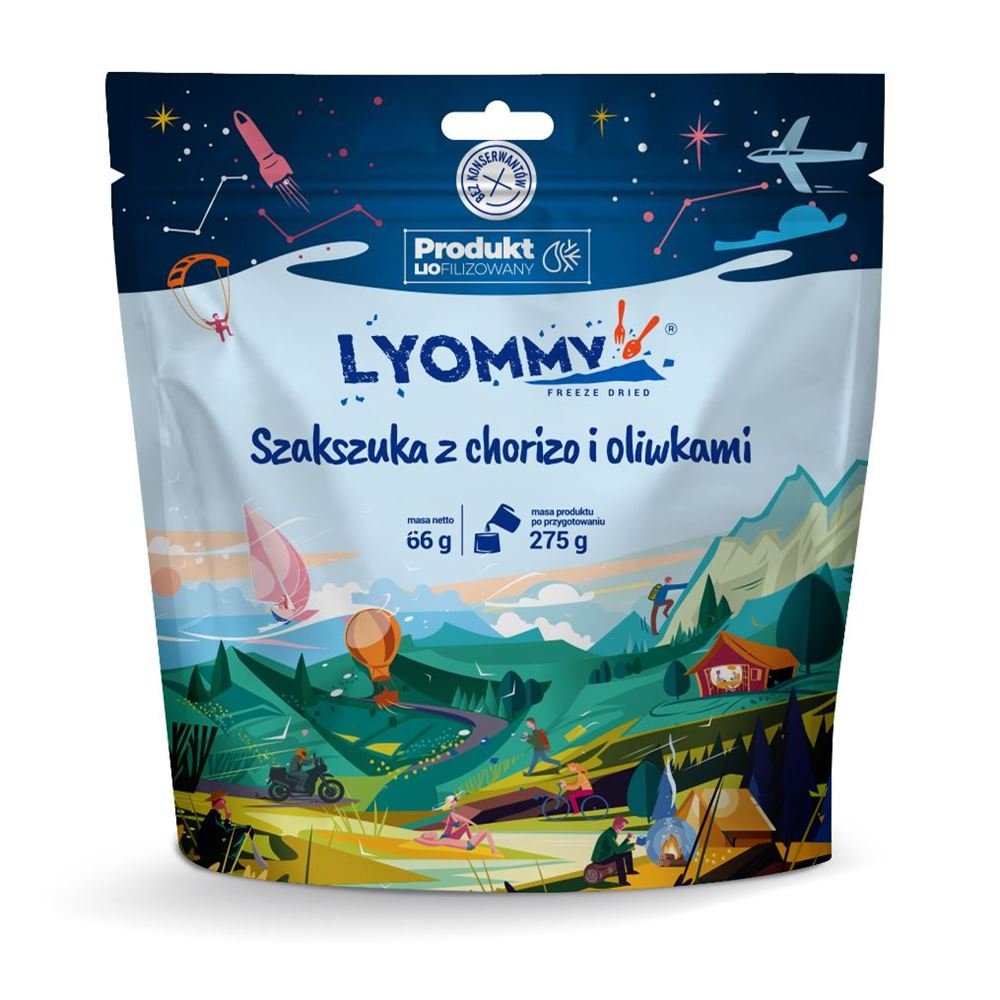 Liofilizat Lyommy Szakszuka z chorizo i oliwkami 275g