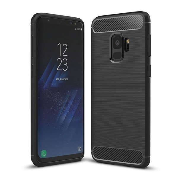 Hurtel Hurtel Carbon Case elastyczne etui pokrowiec Samsung Galaxy S9 G960 czarny