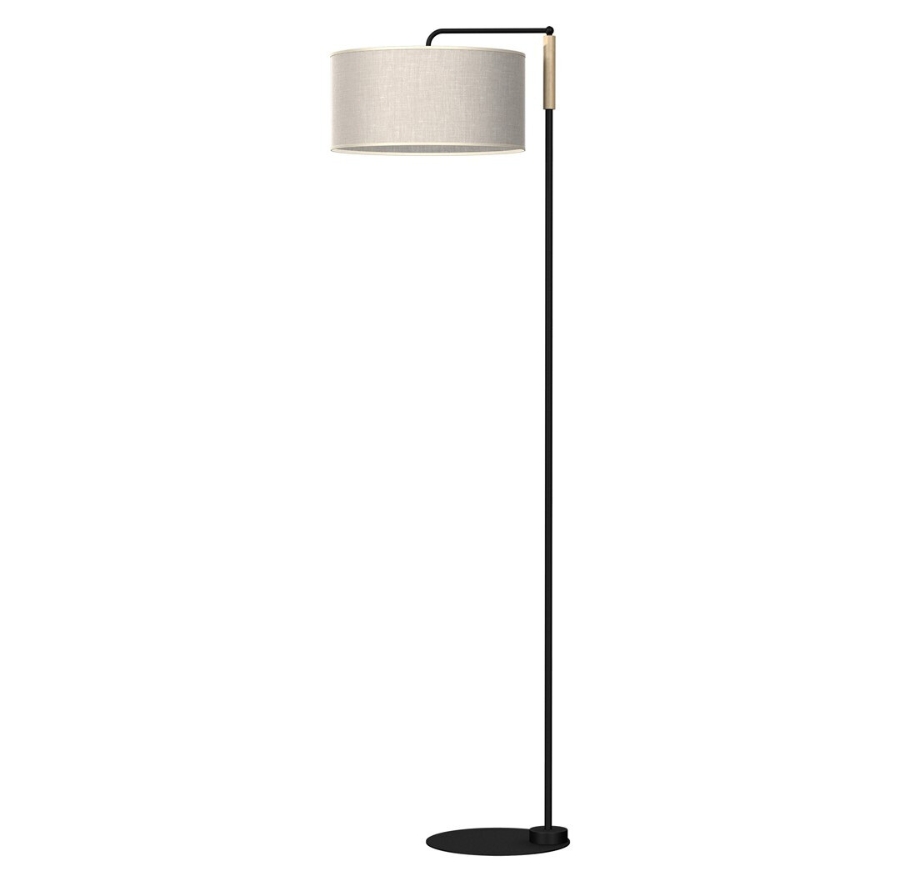 Lampa podłogowa z abażurem z lnu - K375 H8-N06