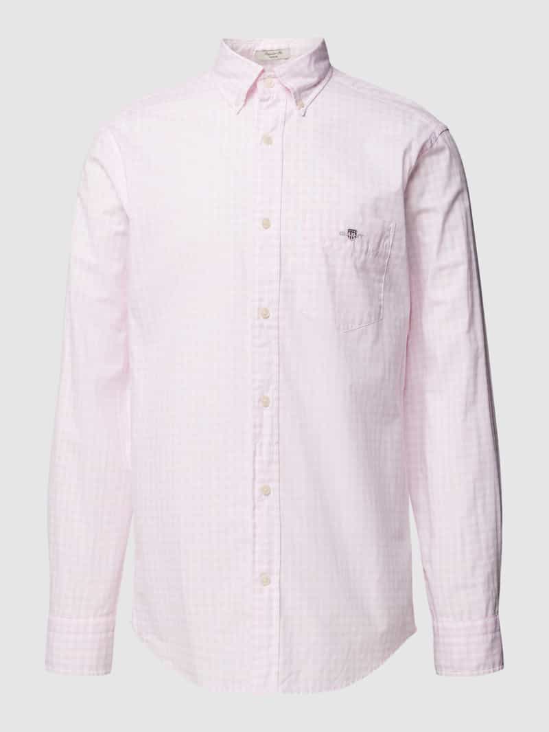 Koszula casulowa o kroju regular fit ze wzorem w kratkę vichy model ‘POPLIN’