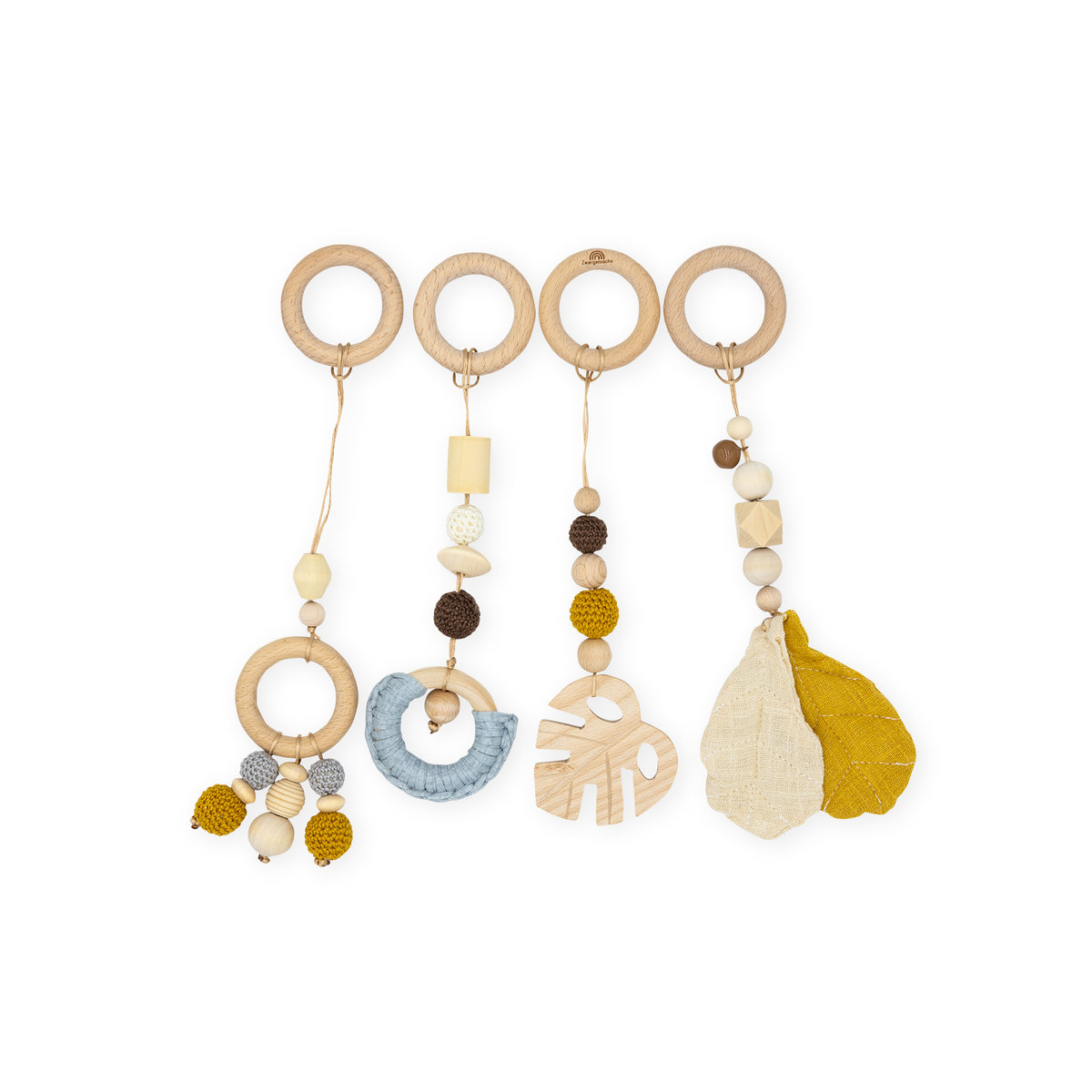 Zawieszki do stojaka edukacyjnego Żółte 4-części - Zwergensache