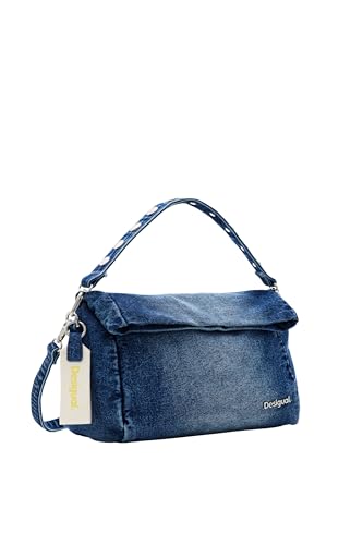 Desigual Women's PRIORI Love Accessories Denim Hand Bag, Blue, niebieski