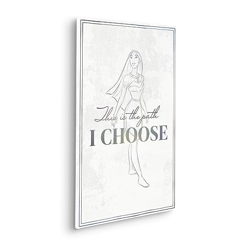 Komar Disney 100 obraz na blejtramie w ramie z prawdziwego drewna – Pocahontas Your Choice – rozmiar 40 x 60 cm – pokój dziecięcy, obraz na płótnie, obraz ścienny