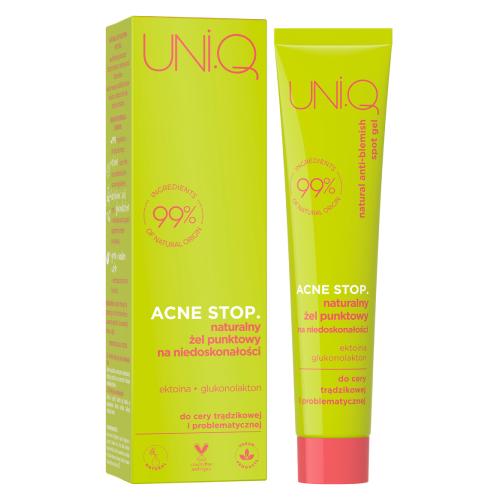 4ORGANIC UNI.Q ACNE STOP. Naturalny żel punktowy na niedoskonałości, 20ml - !!! WYSYŁKA W 24H !!!